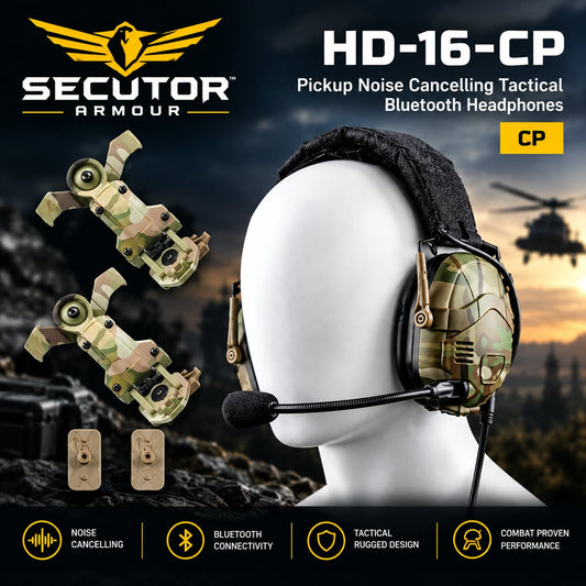 Noise Cancelling, Sound pick up, Comms, Tactical Bluetooth Headset for OPS Core ARC and Wendy M-LOK Helmet Shooting Rechargeable