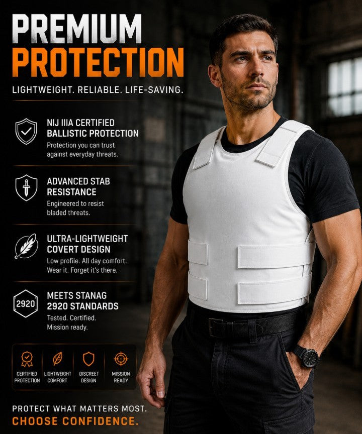 Ghost Covert Bullet/Stab proof vest NIJ IIIA STANAG 2920
