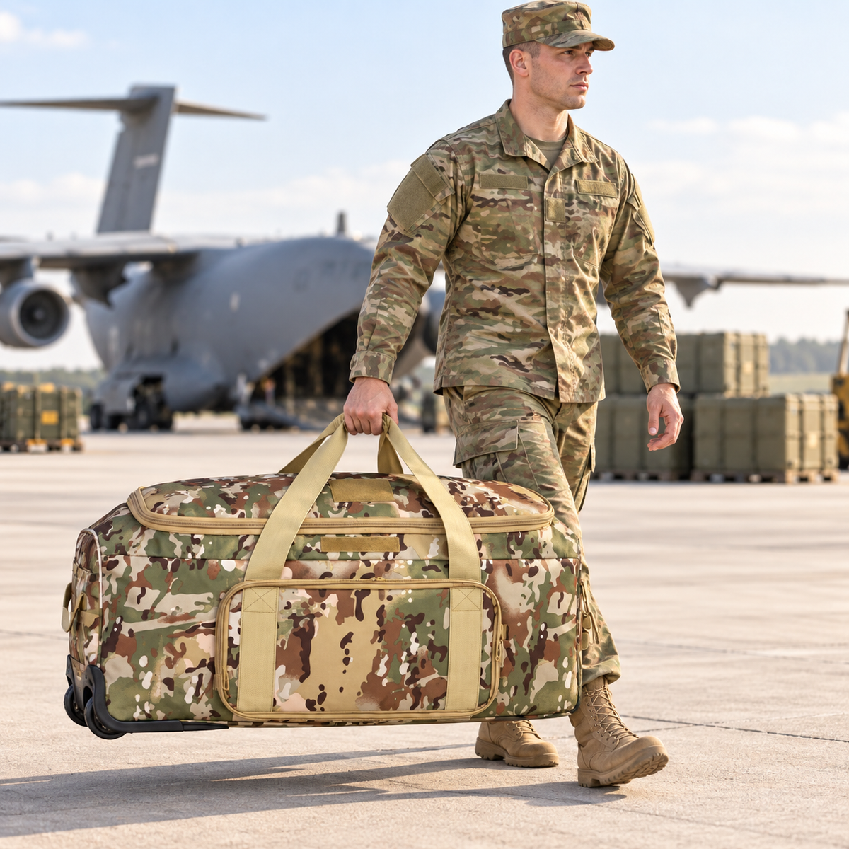 Military tactical Deployment bag - Heavy Duty Ripstop reinforced 124L