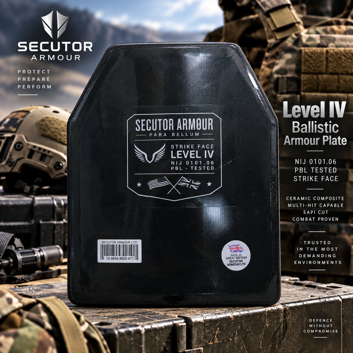 Wholesale Level IV Ballistic Armour Plates Stand Alone