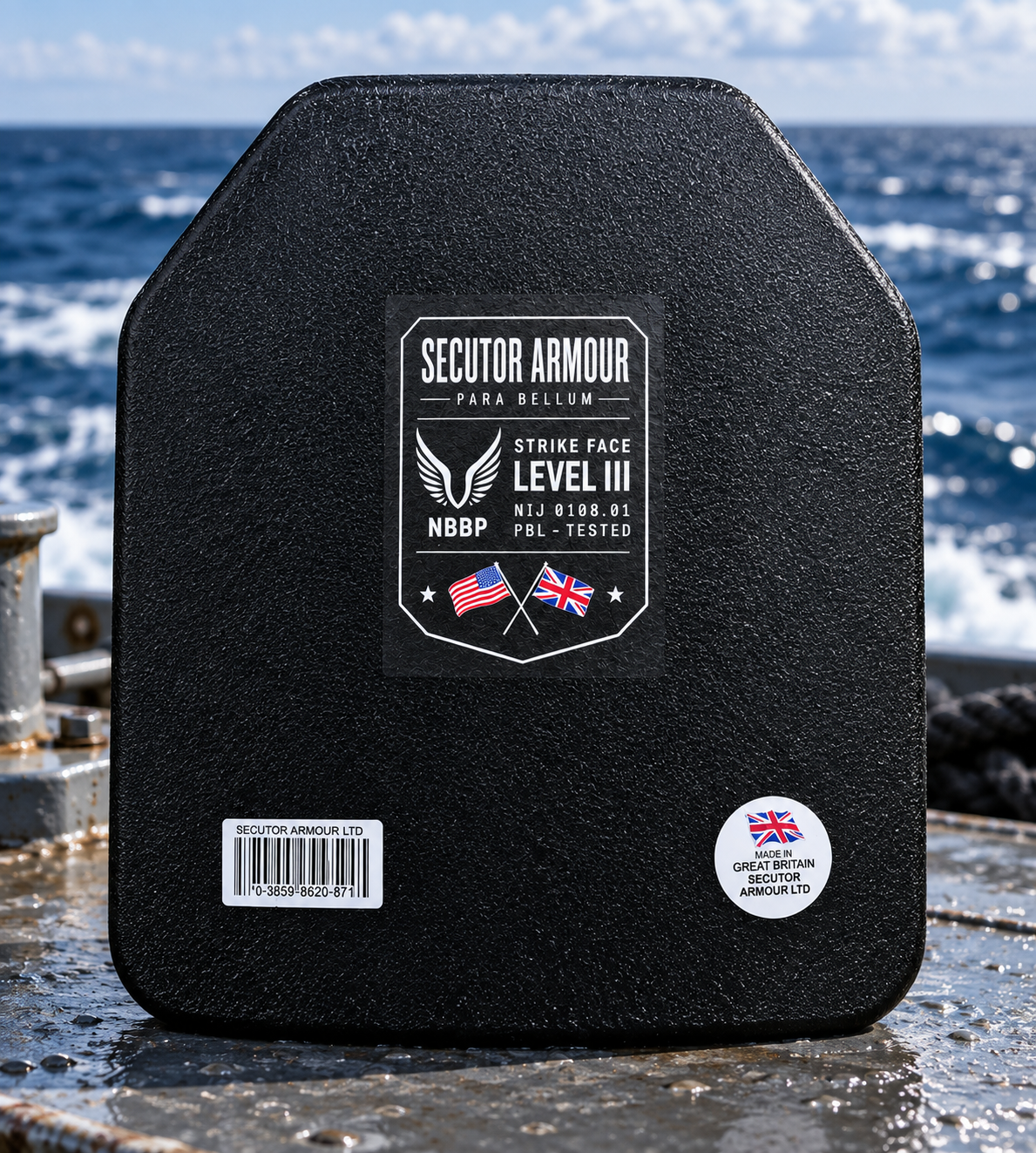 NBBP Marine Buoyant NIJ Level 3 SA Ballistic Protection Plates 1.4kg 12x10in