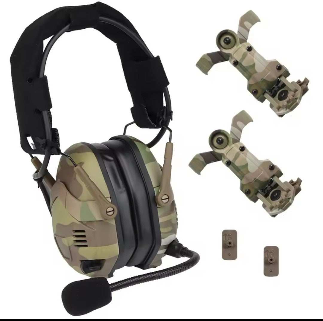 Noise Reduction Tactical Bluetooth Headset for OPS Core ARC and Wendy M-LOK Helmet Hunting Shooting Rechargeable Tuning - SECUTOR ARMOUR LTD 