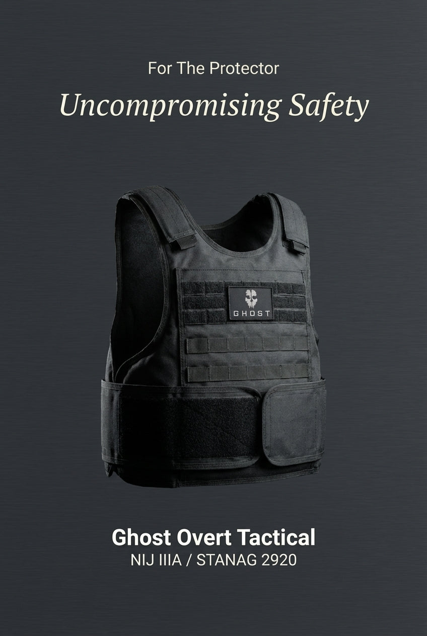 Ghost Overt Tactical 600D Molle system Bullet/Stab proof vest NIJ IIIA STANAG 2920 - SECUTOR ARMOUR LTD 