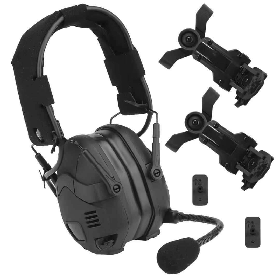 Noise Reduction Tactical Bluetooth Headset for OPS Core ARC and Wendy M-LOK Helmet Hunting Shooting Rechargeable Tuning - SECUTOR ARMOUR LTD 