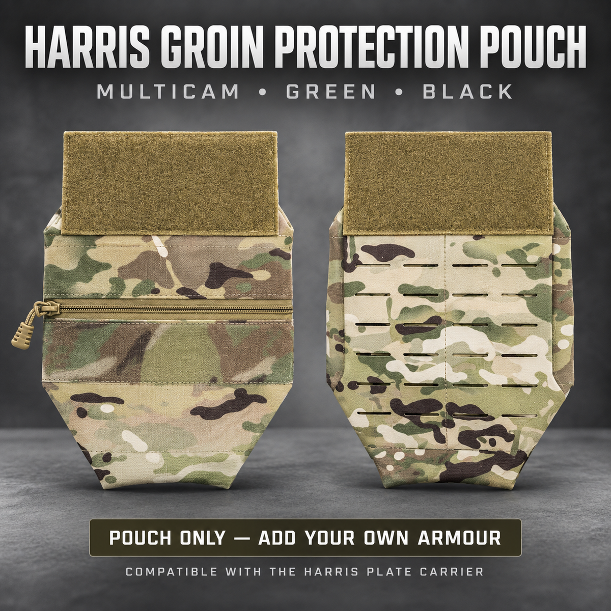 Harris 1050D Ballistic Nylon Groin protection armour insert pouch.