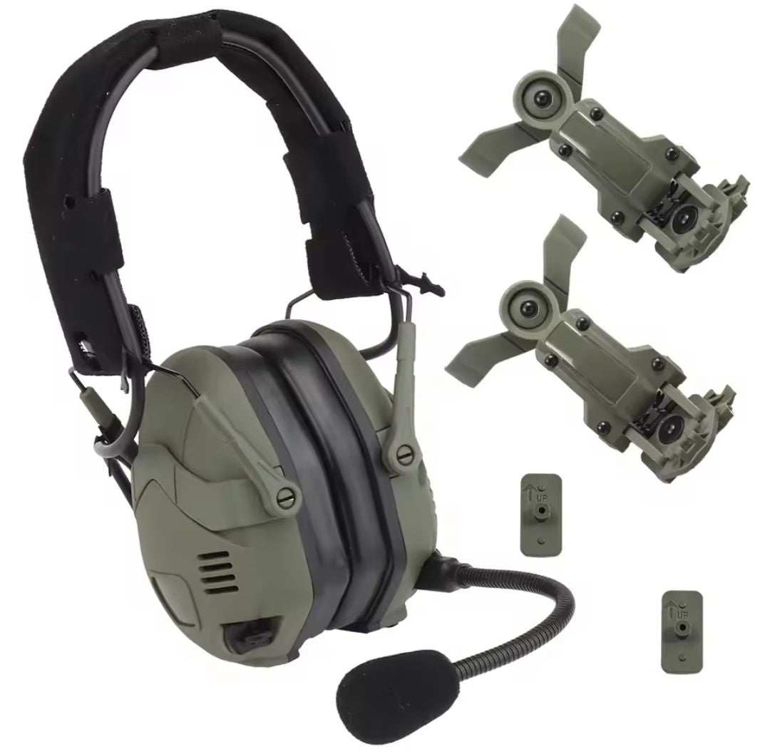 Noise Reduction Tactical Bluetooth Headset for OPS Core ARC and Wendy M-LOK Helmet Hunting Shooting Rechargeable Tuning - SECUTOR ARMOUR LTD 