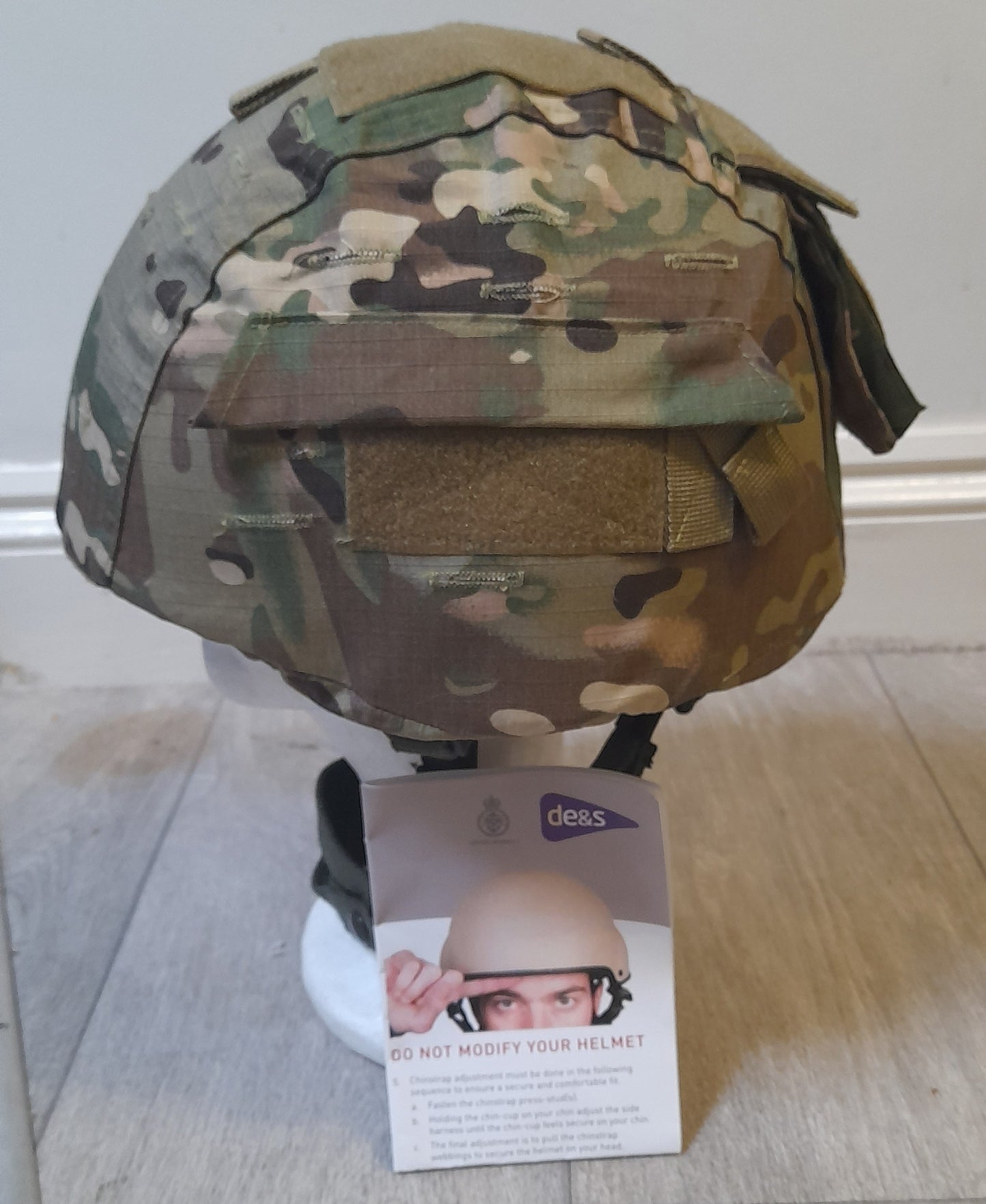 Original MOD British Army Mk7 Ballistic Nylon Helmet NIJ IIIA w Blackhawk cover