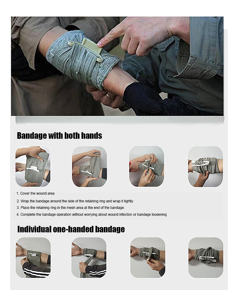 4pcs LOT Medical Haemostatic Compression Bandage Israeli Bandage Trauma tactical First Aid - IWMD-Store SECUTOR ARMOUR