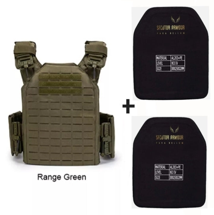 ISO Certified Ballistics Proof, Bullet Proof Body Armour NIJ Level 4, Will stop AP7.62mm & Several 7.62mm - IWMD-Store SECUTOR ARMOUR