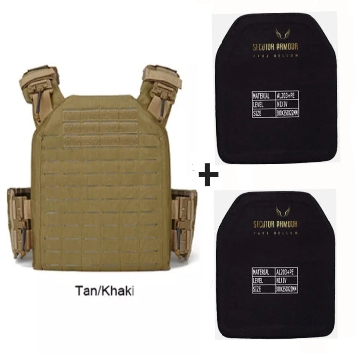 ISO Certified Ballistics Proof, Bullet Proof Body Armour NIJ Level 4, Will stop AP7.62mm & Several 7.62mm - IWMD-Store SECUTOR ARMOUR