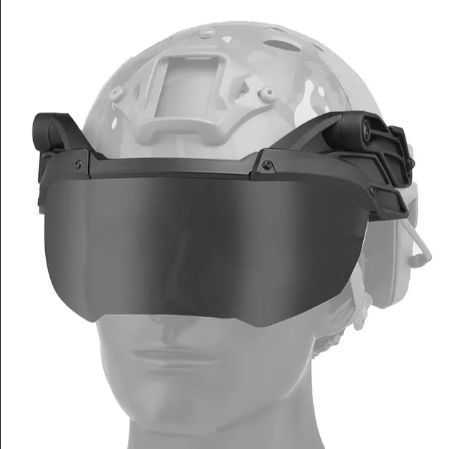 fast goggles Tactical Helmet High Quality Helmet Flip Up Super Duty A proper immunity booster' Farbe:Deep Blue-Beige Three interchangeable nose bridges