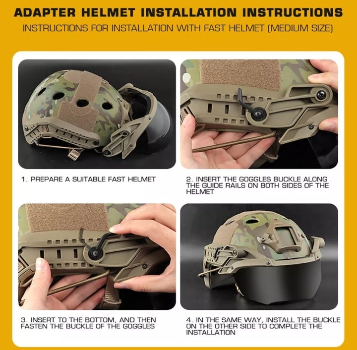 Tactical Helmet Goggles High Quality Fast Helmet Flip Up Protective Mask Windproof Anti Fog CS - IWMD-Store SECUTOR ARMOUR