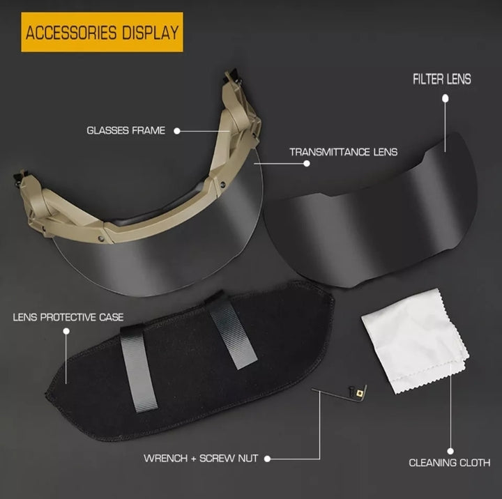 Tactical Helmet Goggles High Quality Fast Helmet Flip Up Protective Mask Windproof Anti Fog CS - IWMD-Store SECUTOR ARMOUR