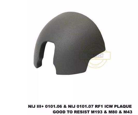 Extra Helmet Armour NIJ III + ISO Certified 0101.07 RF1 ICW Ballistic Shield for FAST Helmets FHS bullet proof shield - IWMD-Store SECUTOR ARMOUR