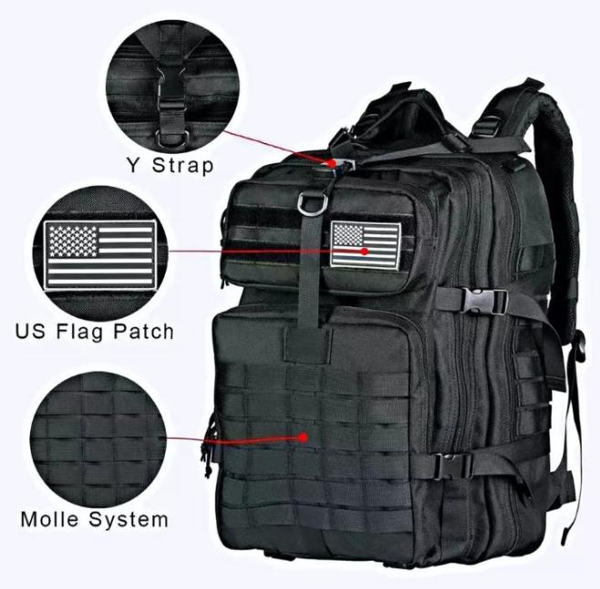 50L Tactical Military 1000D Nylon Backpack - SECUTOR ARMOUR LTD 