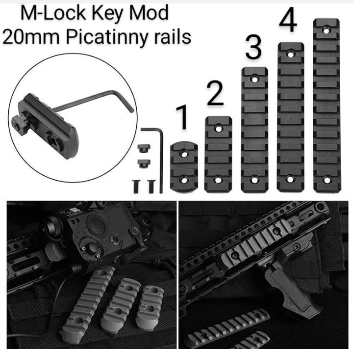 M-Lock Keymod 21mm Picatinny rails