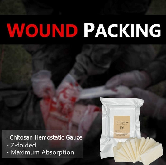 Chitosan Heamostatiz Gauze 1.5m Z-Fold Rapid Blood clotting wound drrssing