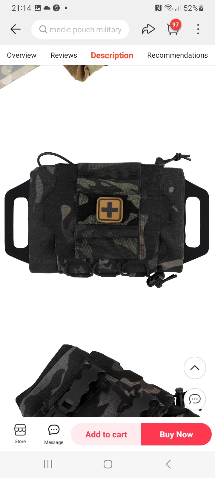 Tactical Military Pouch MOLLE Rapid Deployment First-aid Kit Survival Outdoor Hunting Emergency Bag Camping Medical Kit  