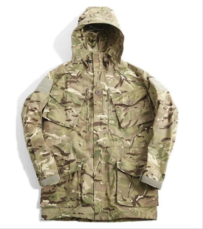 British Army Smock Windbreaker Army Camouflage Tactical M65 Jacket Men's Outdoor Training Hunting Shooting Sniper Field Combat Uniform Coat