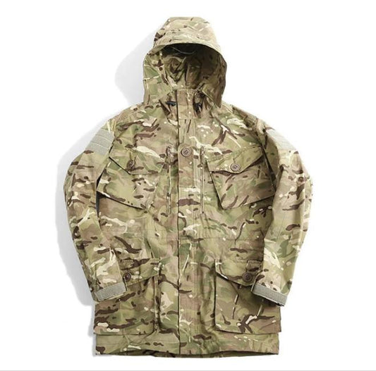 British Army Smock Windbreaker Army Camouflage Tactical M65 Jacket Men's Outdoor Training Hunting Shooting Sniper Field Combat Uniform Coat