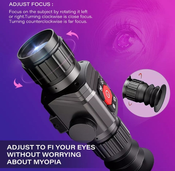 HT-C8 Thermal Imaging Rifle Scope, Monocular 25mm, 35mm, 54mm, 75mm
