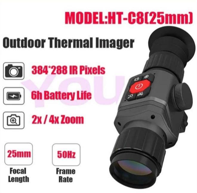 HT-C8 Thermal Imaging Rifle Scope, Monocular 25mm, 35mm, 54mm, 75mm