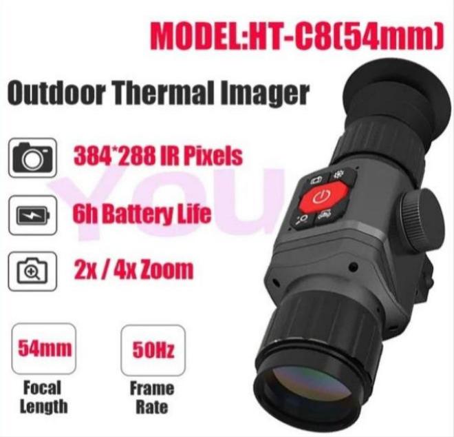 HT-C8 Thermal Imaging Rifle Scope, Monocular 25mm, 35mm, 54mm, 75mm