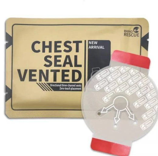 Combat Chest Seal pack of 5 Medical Chest Seal Vented or Occlusive For Open Chest Injury Adhesive Dressing - IWMD-Store SECUTOR ARMOUR