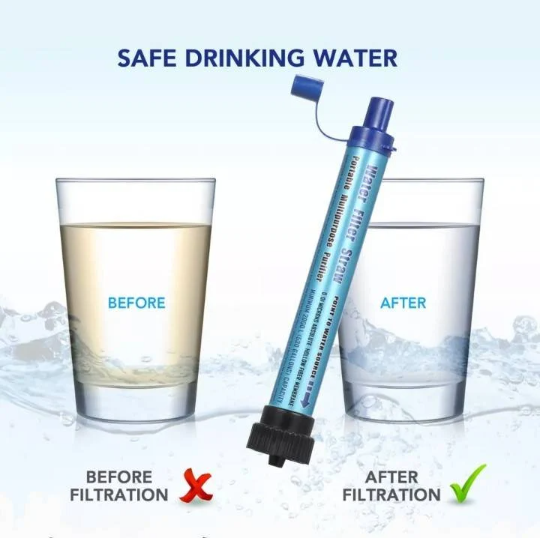 Water Filter Straw Portable Personal Water Filtration Survival Emergency  Kits