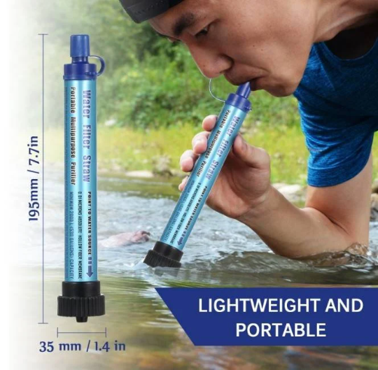 Camping Water Filter Straw Water Purifier Filtration System Bottom Thread Ultrafiltration Film Outdoor Emergency Survival Tools - IWMD-Store SECUTOR ARMOUR