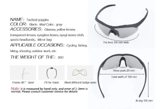 Military Googles Eyewear Ballistic eye protection - IWMD-Store SECUTOR ARMOUR