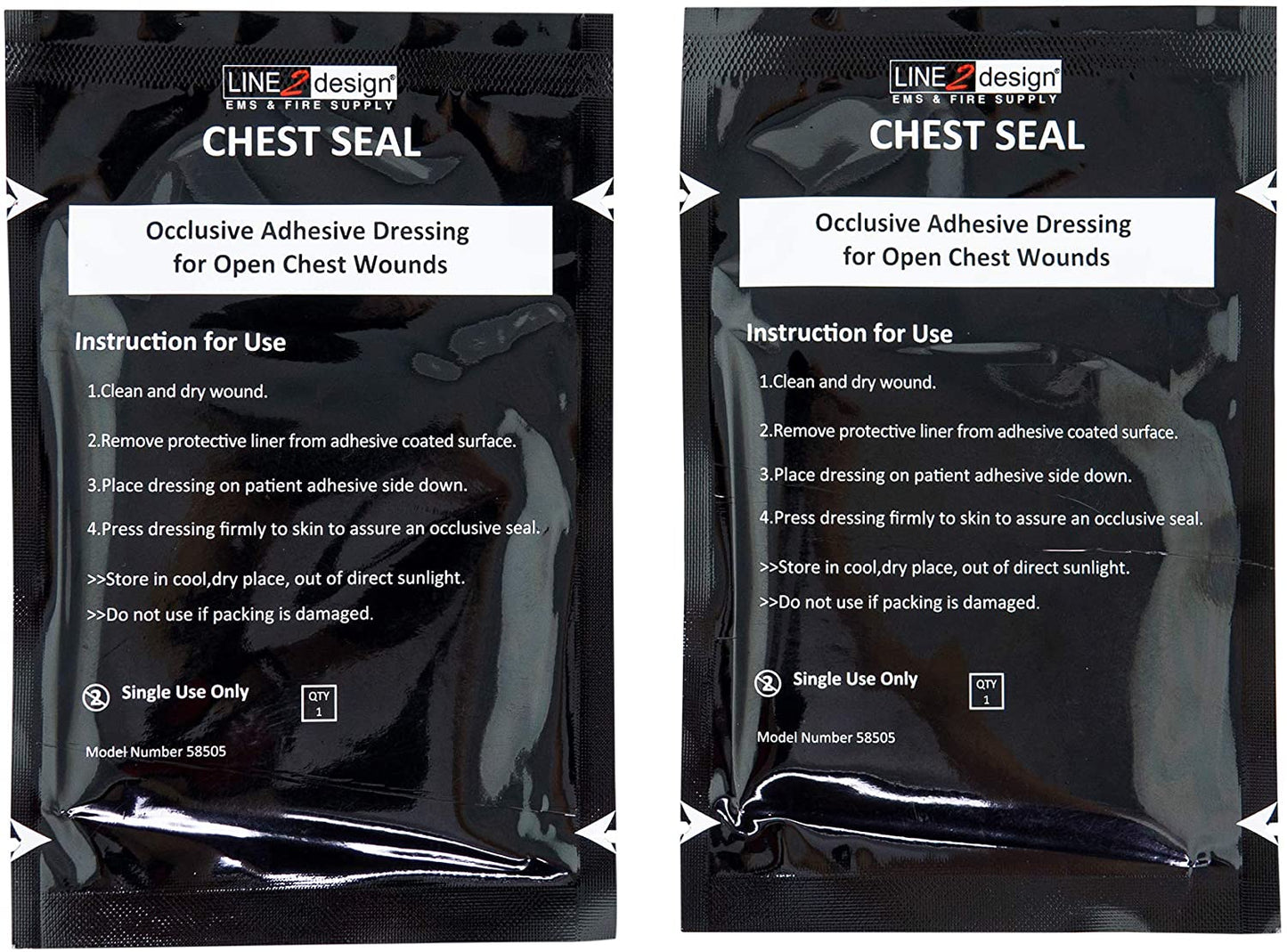 Combat Chest Seal pack of 5 Medical Chest Seal Vented or Occlusive For Open Chest Injury Adhesive Dressing - IWMD-Store SECUTOR ARMOUR