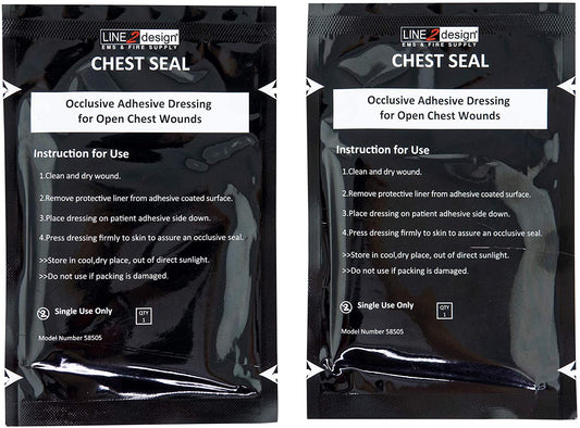 Combat Chest Seal pack of 5 Medical Chest Seal Vented or Occlusive For Open Chest Injury Adhesive Dressing - IWMD-Store SECUTOR ARMOUR